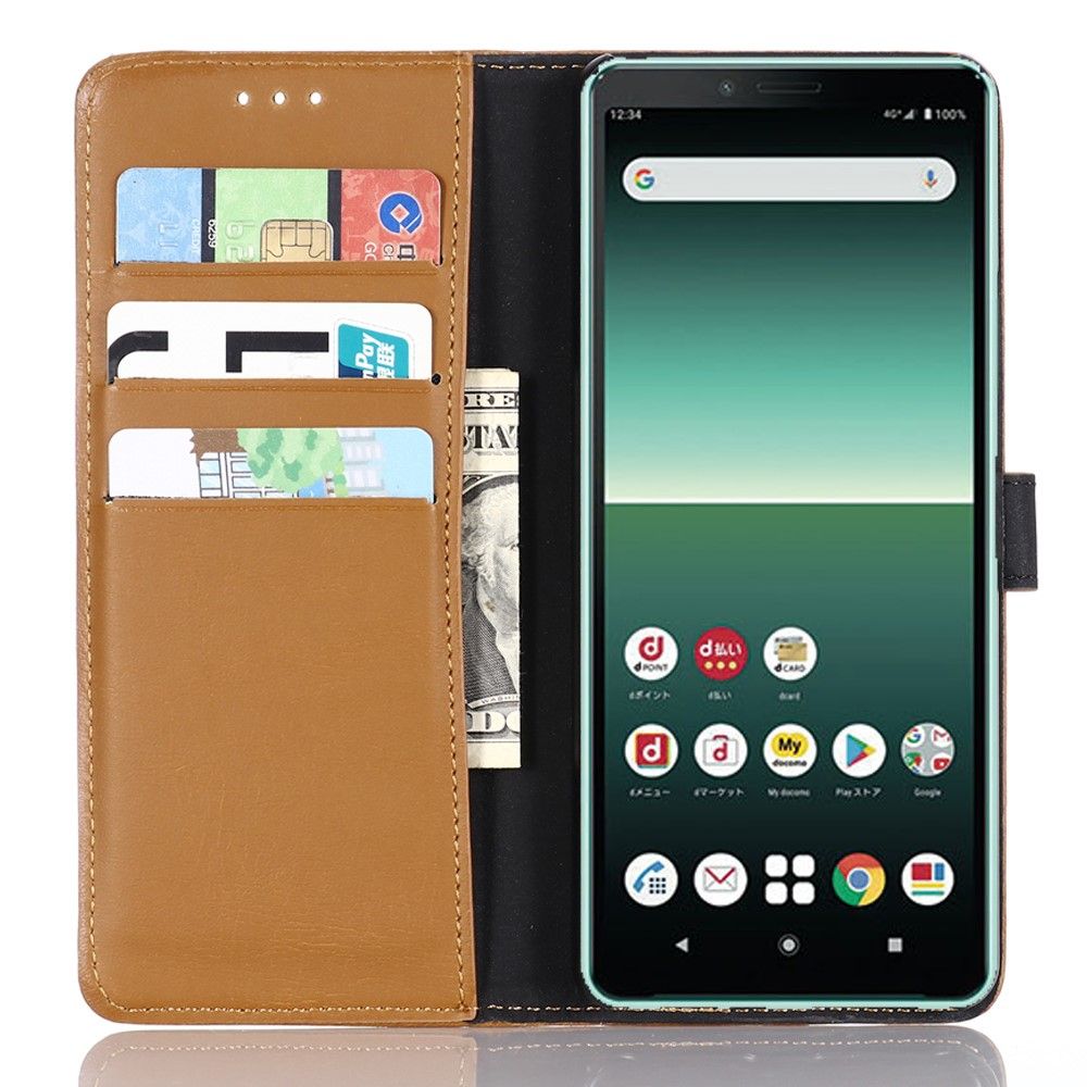 Etui Sony Xperia 10 II Anti-fald Flip Cover Retro Lædereffekt