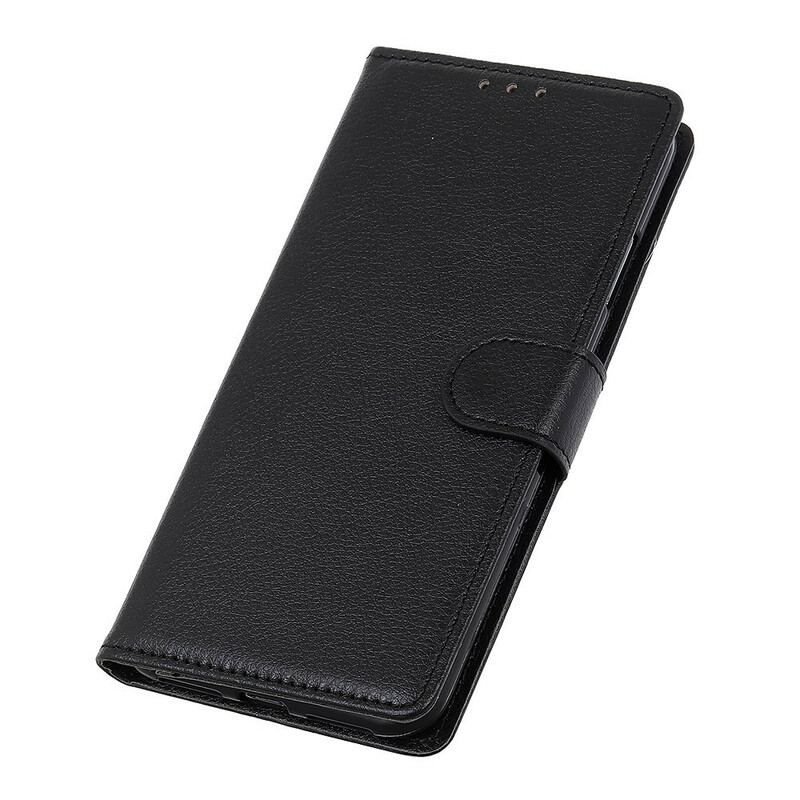 Flip Cover Asus Zenfone 7 / 7 Pro Litchi Tekstur