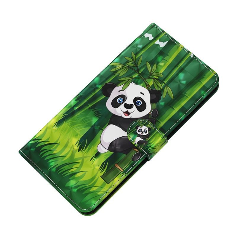 Flip Cover Google Pixel 7 Med Snor Panda Og Bambus Med Snor