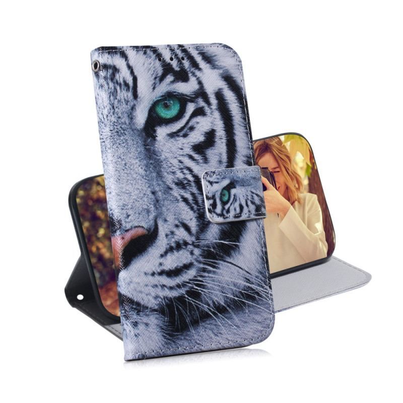Flip Cover Google Pixel 7 Pro Hvid Tiger