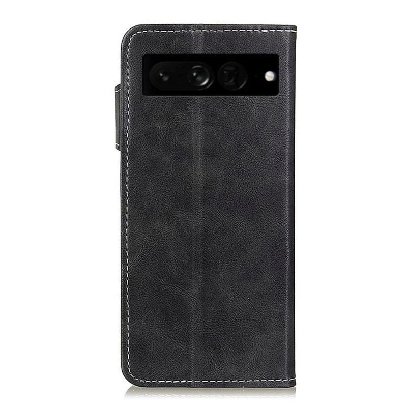 Flip Cover Google Pixel 7 Pro Kunstnerisk Knap