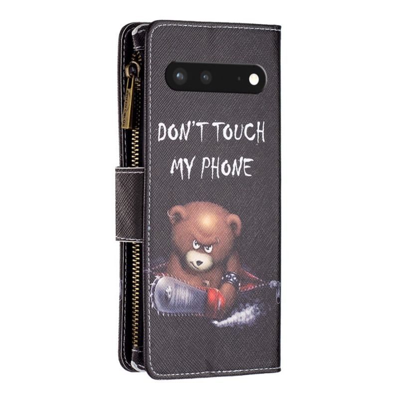 Flip Cover Google Pixel 7 Punge Etui Dangerous Bear Wallet