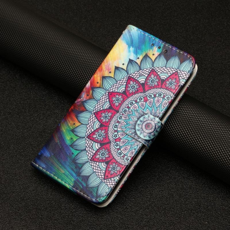 Flip Cover Google Pixel 7A Med Snor Farverig Strappy Mandala