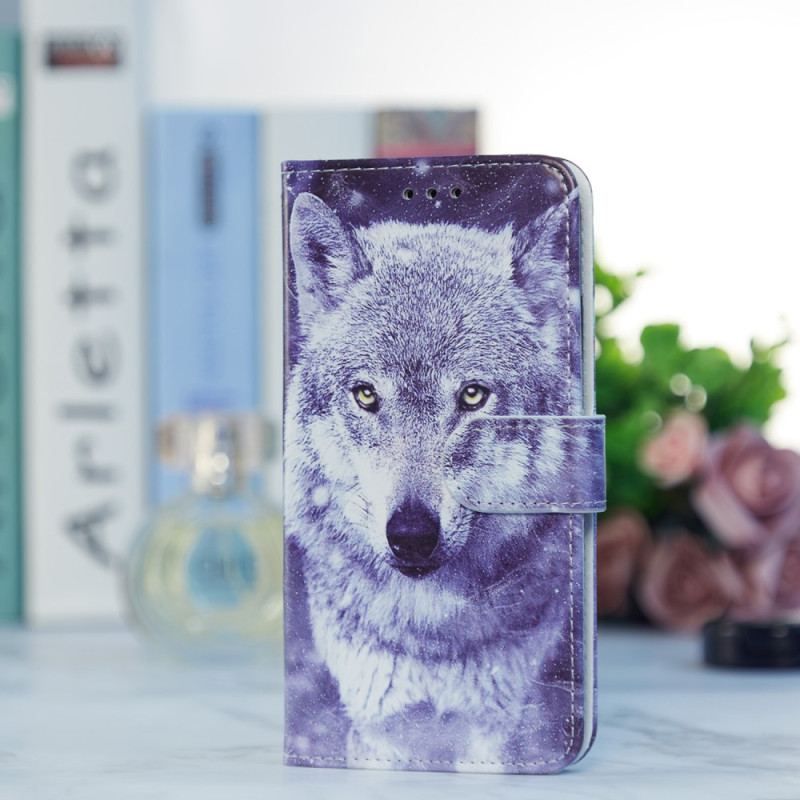 Flip Cover Google Pixel 7A Med Snor Min Strappy Wolf