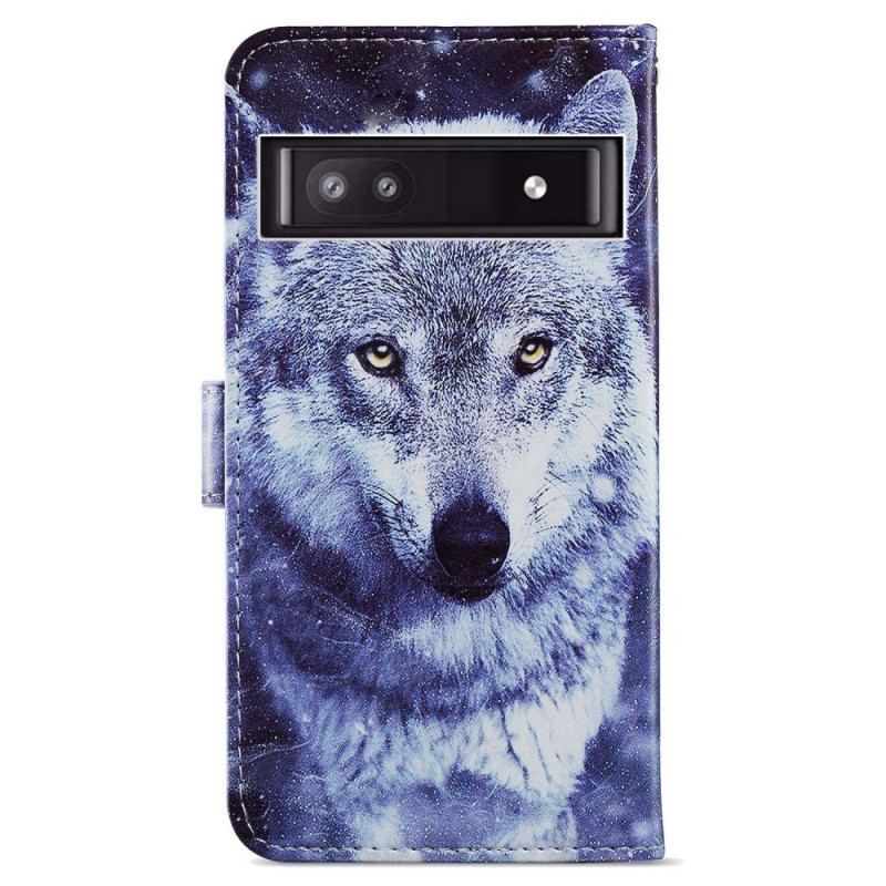 Flip Cover Google Pixel 7A Med Snor Min Strappy Wolf
