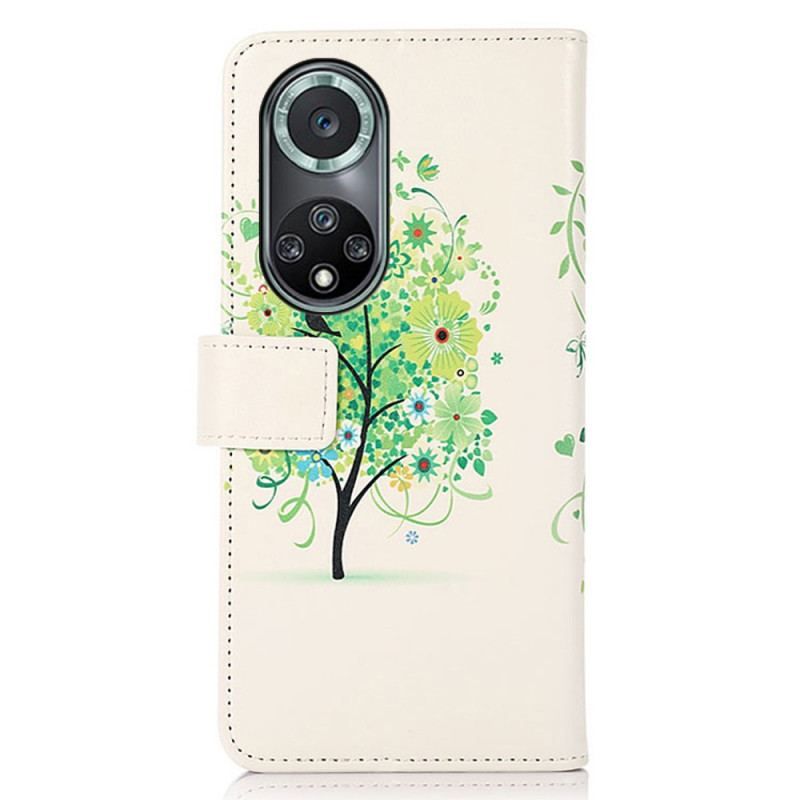 Flip Cover Honor 50 Pro Pro Blomstertræ