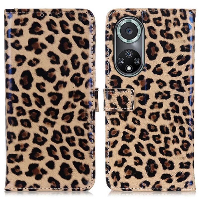 Flip Cover Honor 50 Pro Pro Simple Leopard