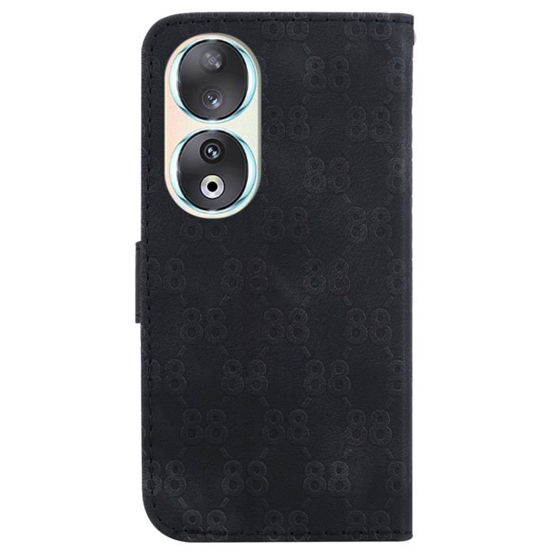 Flip Cover Honor 90 Design 88 Med Snor