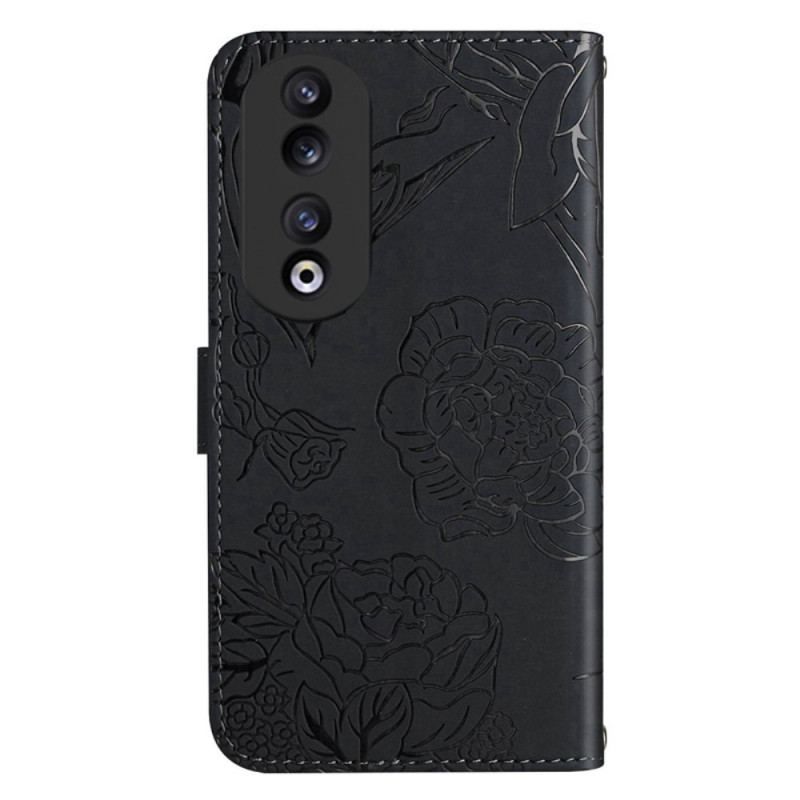 Flip Cover Honor 90 Sommerfugle Og Snor