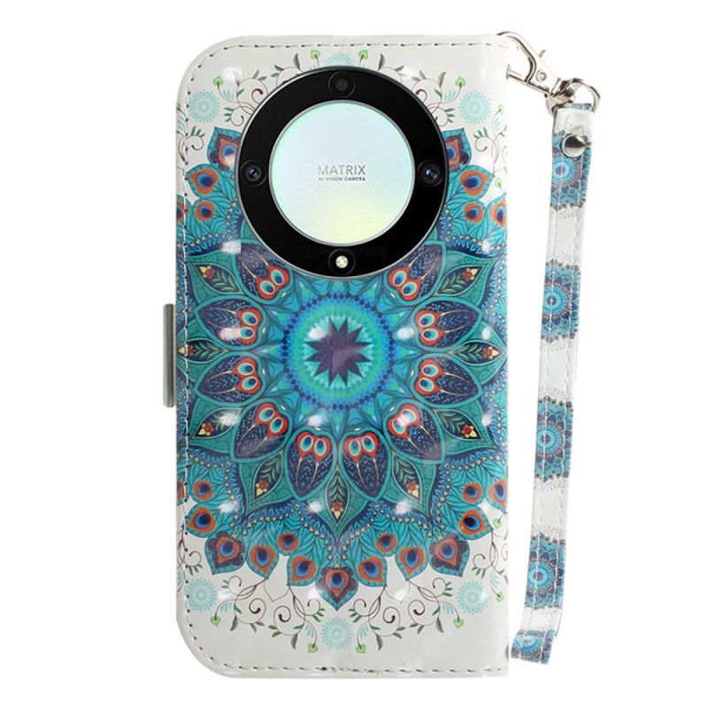 Flip Cover Honor Magic 5 Lite Med Snor Strappy Mandala