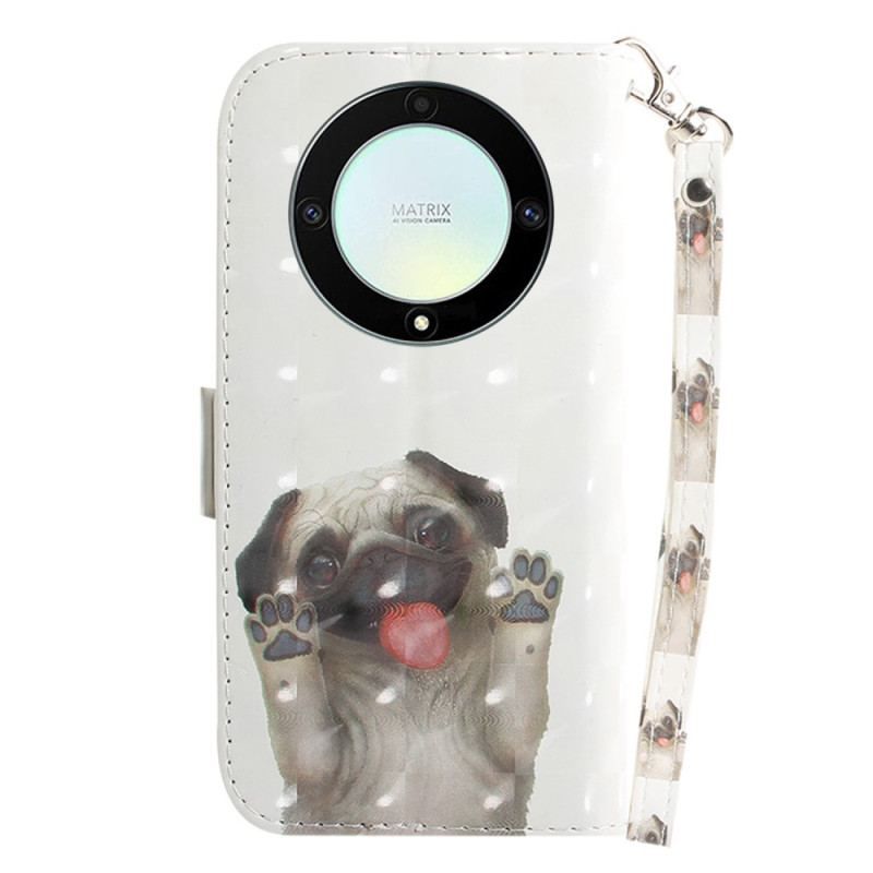 Flip Cover Honor Magic 5 Lite Med Snor Thong Pug