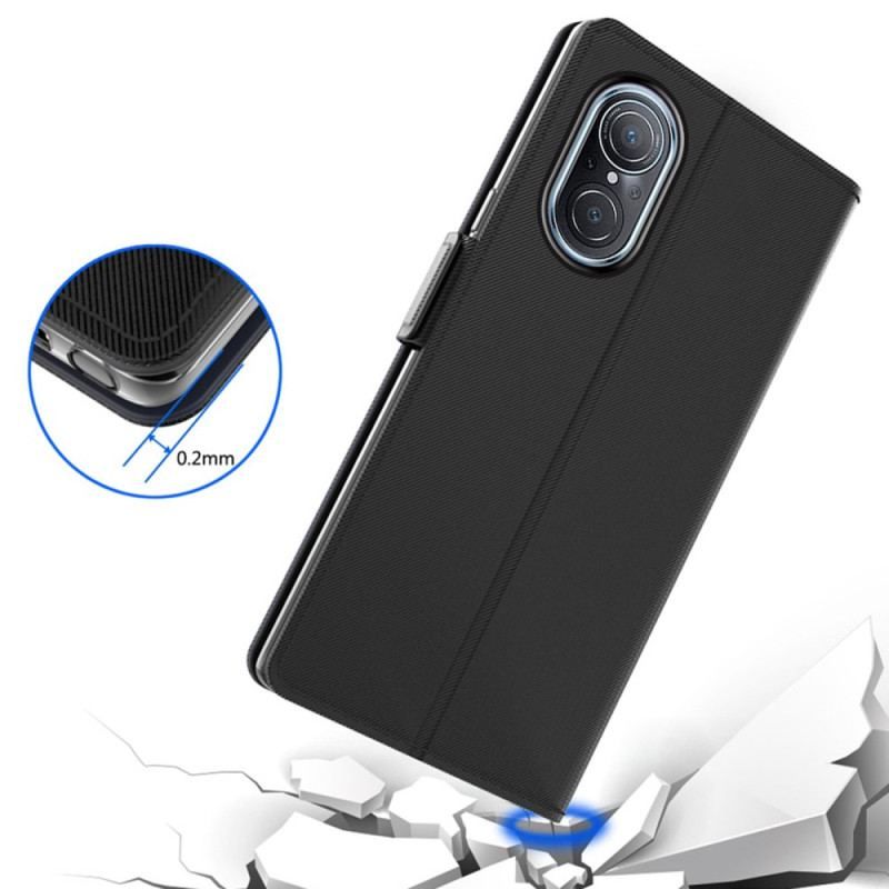 Flip Cover Huawei Mate 50 Pro Aftageligt Spejl Og Kortholder