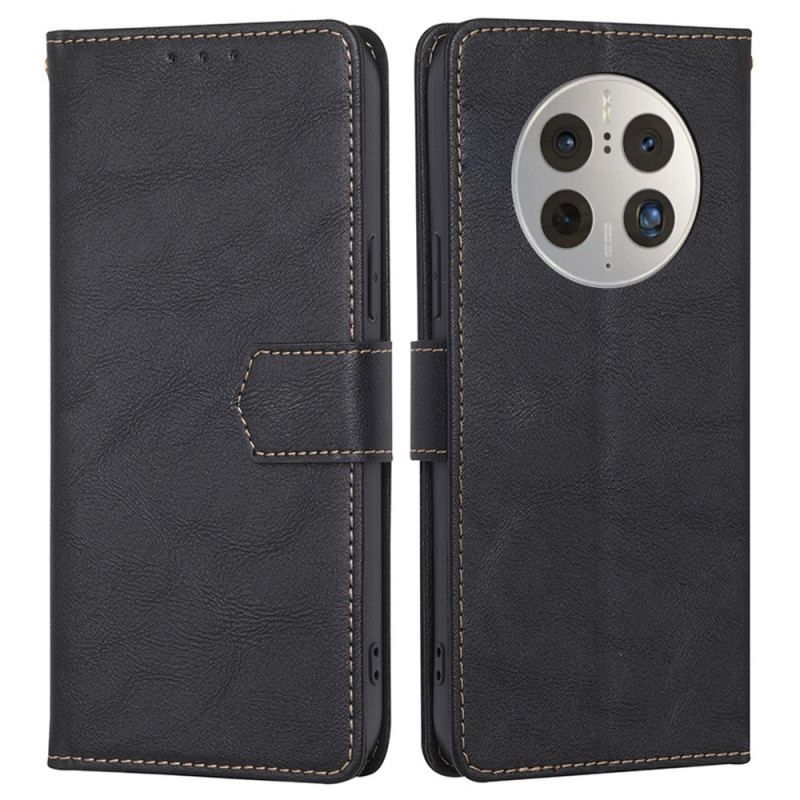 Flip Cover Huawei Mate 50 Pro Couture Lædereffekt