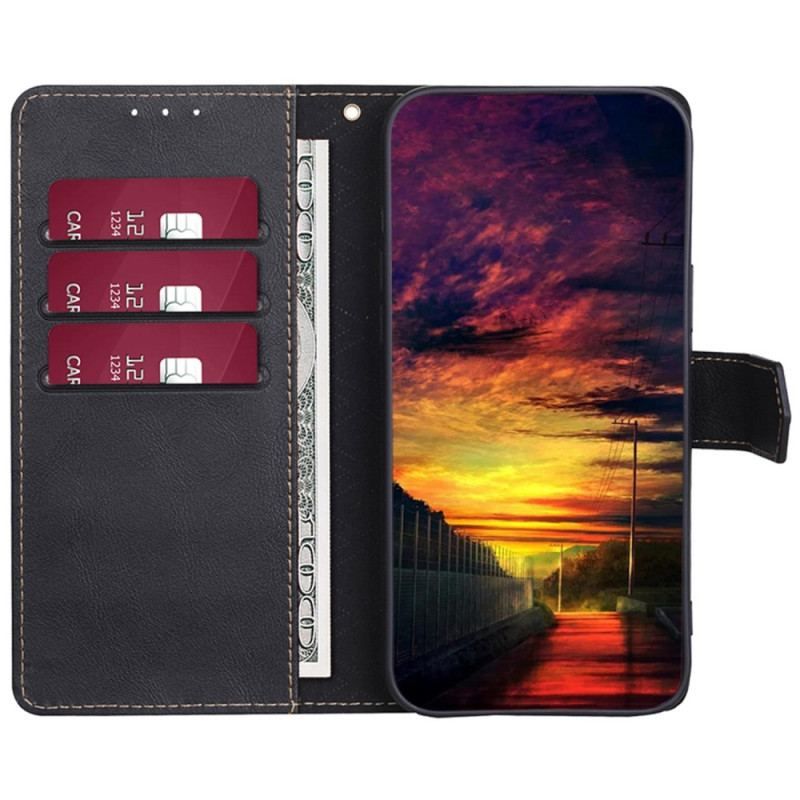 Flip Cover Huawei Mate 50 Pro Couture Lædereffekt