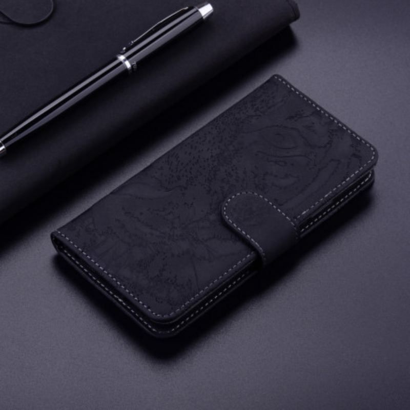 Flip Cover Huawei P50 Tiger Ansigtsprint