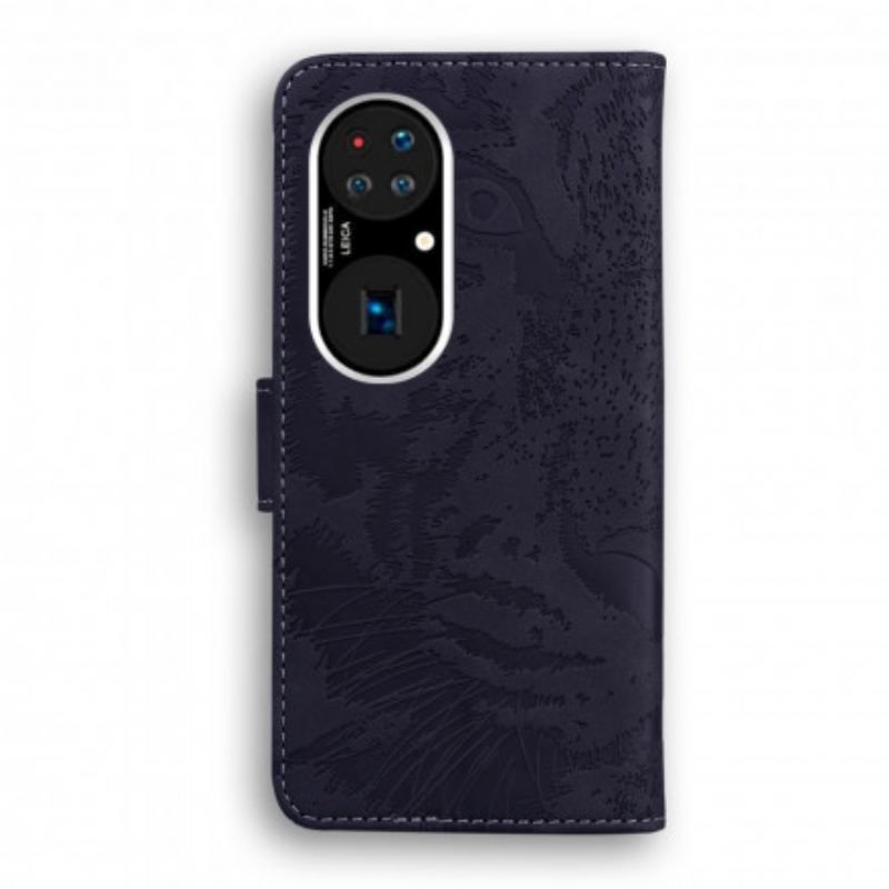 Flip Cover Huawei P50 Tiger Ansigtsprint