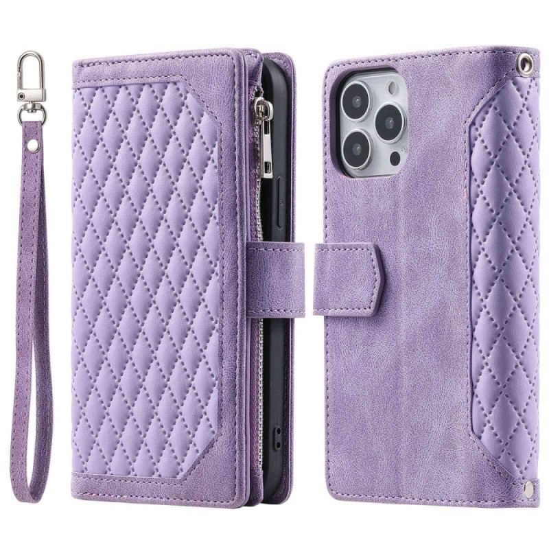 Flip Cover iPhone 14 Plus Quiltet Stil