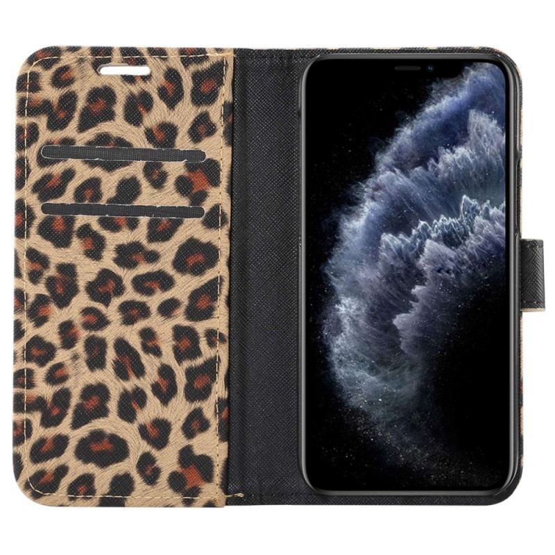 Flip Cover iPhone 14 Pro Leopard