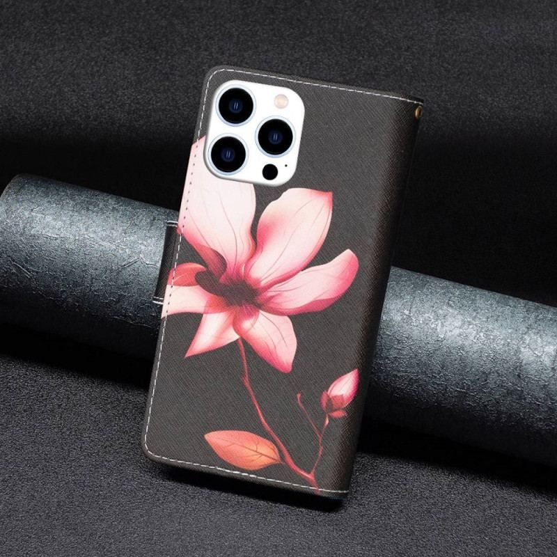 Flip Cover iPhone 14 Pro Punge Etui Blomster Tegnebog