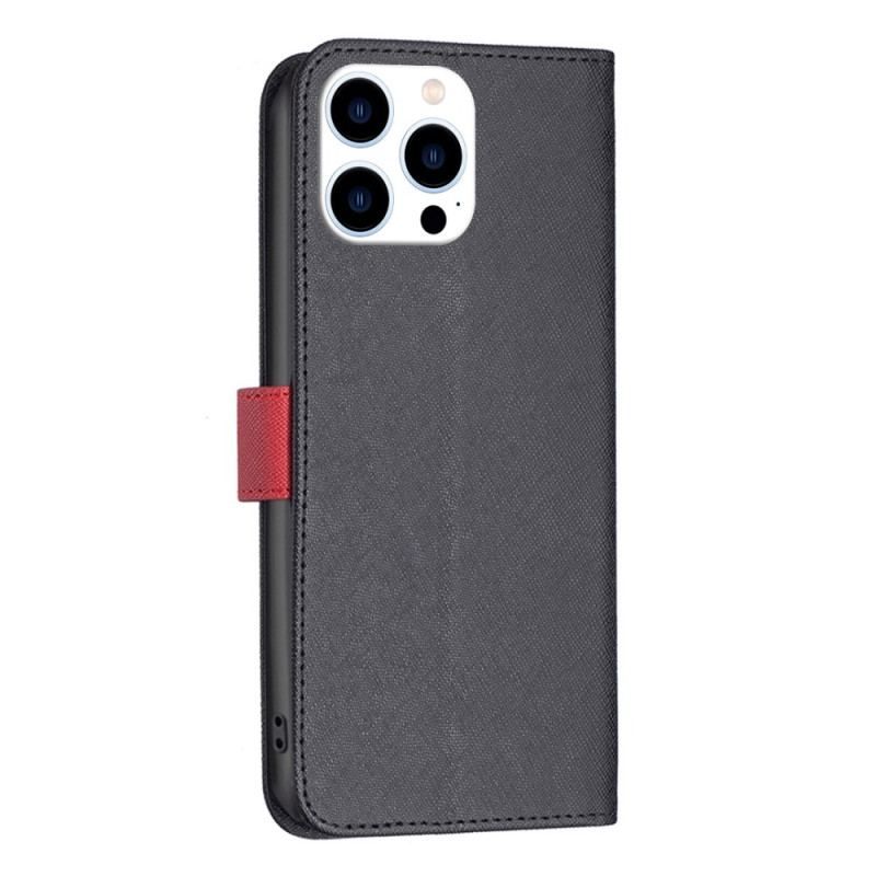 Flip Cover iPhone 14 Pro Tofarvet Binfen Farve