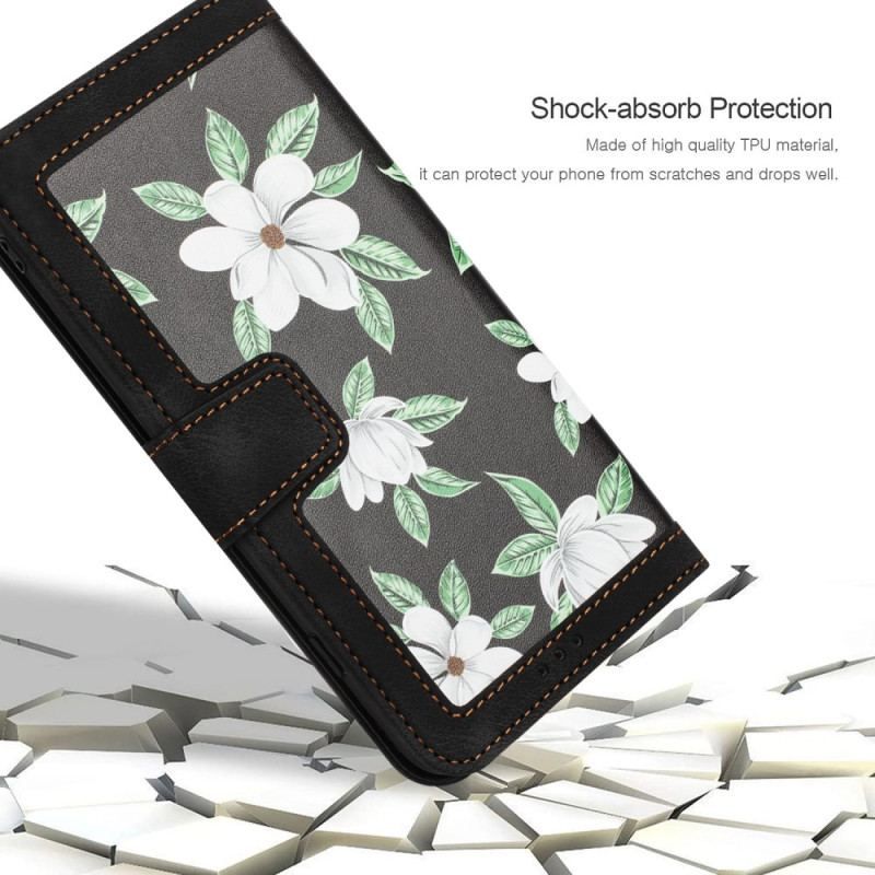 Flip Cover iPhone 15 Pro Max Luksusblomster