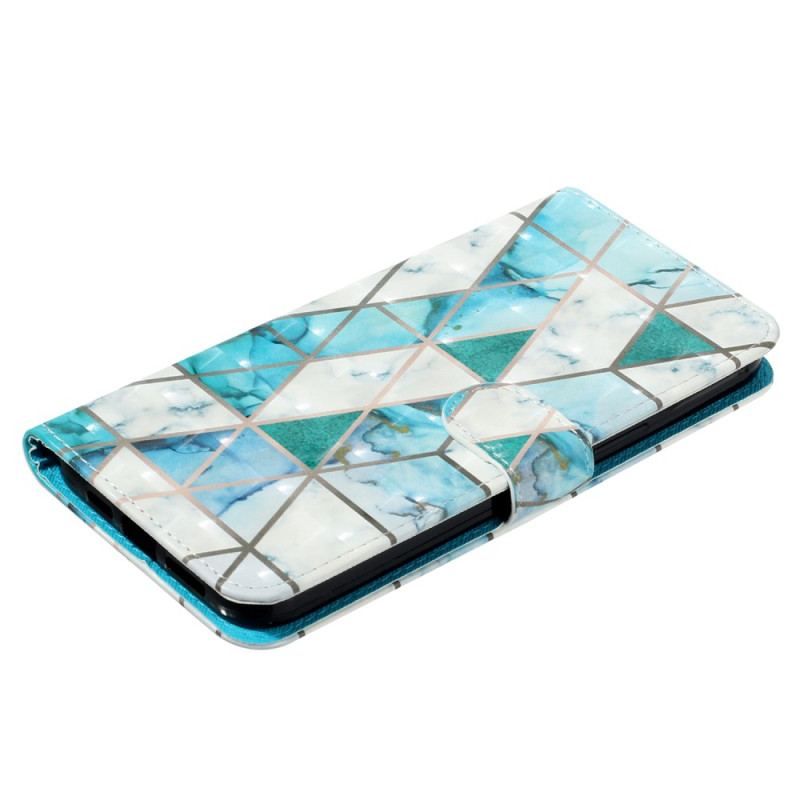 Flip Cover iPhone 15 Pro Max Med Snor 3d Marmor Med Rem