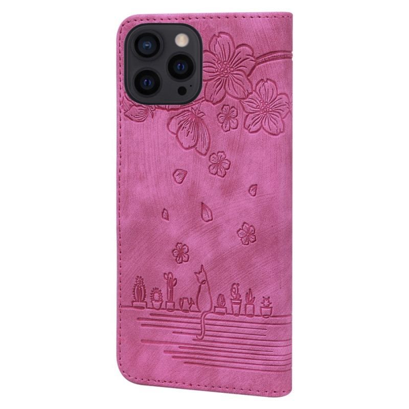 Flip Cover iPhone 15 Pro Max Med Snor Thong Cat Daydream
