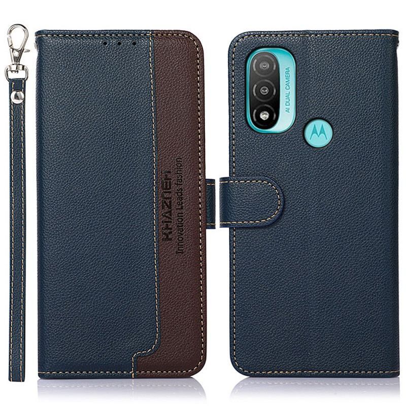 Flip Cover Moto E40 / E30 / E20 Lychee Style Rfid Khazneh