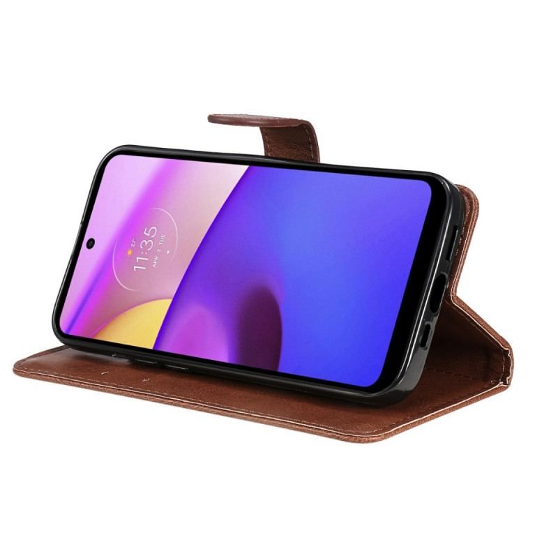 Flip Cover Moto E40 / E30 / E20 Med Snor Strappy Lædereffekt