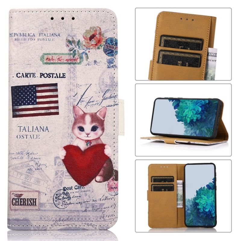 Flip Cover Moto E40 / E30 / E20 Rejsende Kat