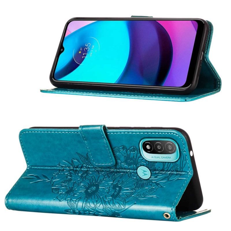 Flip Cover Moto E40 / E30 / E20 Sommerfugle Design