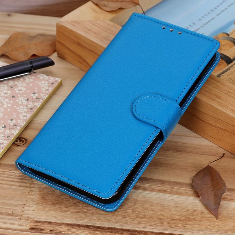 Flip Cover Moto E40 / E30 / E20 Traditionelt Litchi