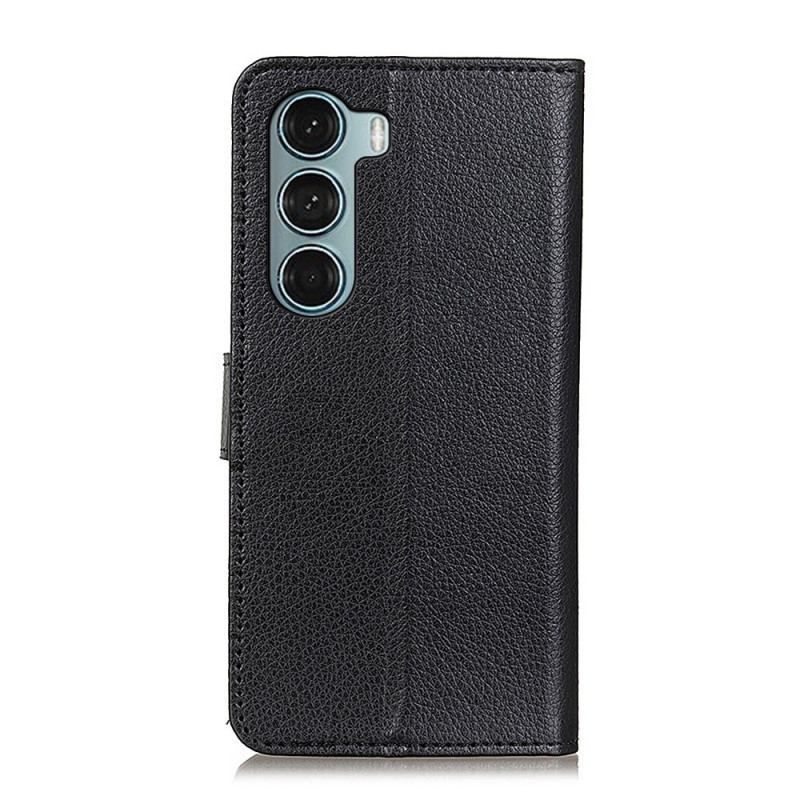 Flip Cover Moto G200 5G Traditionelt Litchi