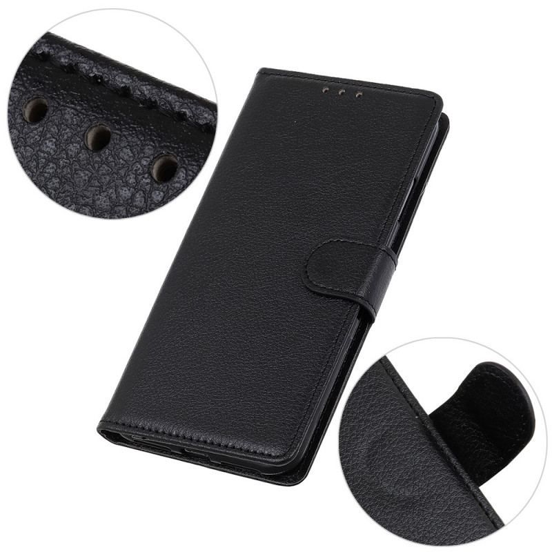 Flip Cover Moto G200 5G Traditionelt Litchi