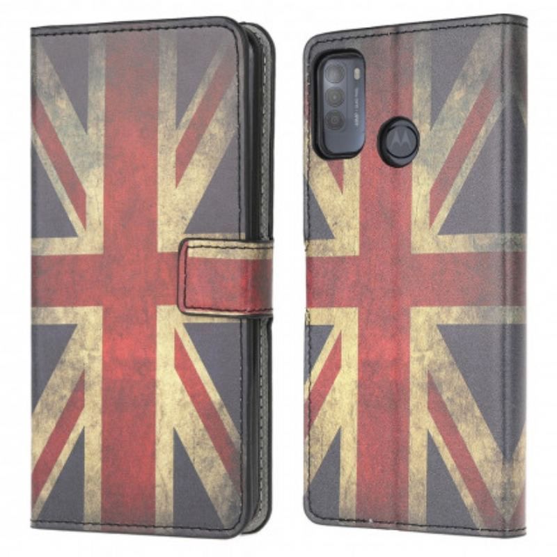 Flip Cover Moto G50 England Flag