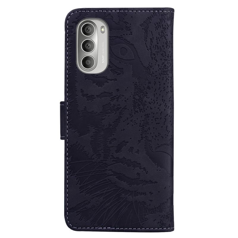 Flip Cover Moto G51 5G Tiger Ansigtsprint