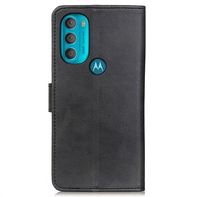 Flip Cover Moto G71 5G Retro Mat Lædereffekt