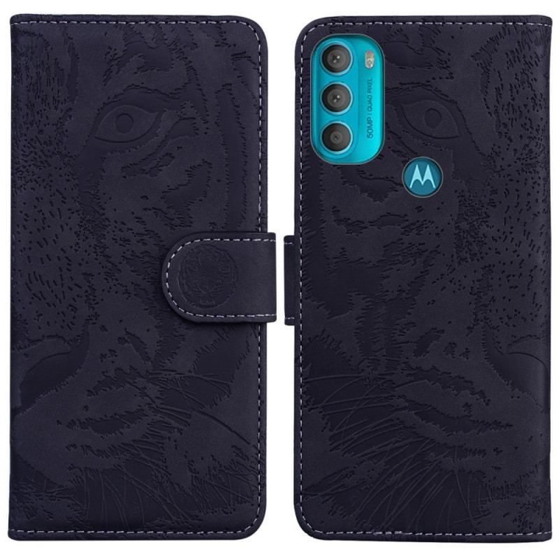 Flip Cover Moto G71 5G Tiger Ansigtsprint