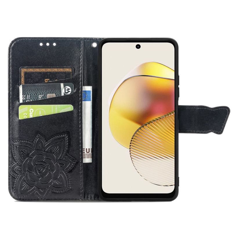 Flip Cover Moto G73 5G Barok Sommerfugl