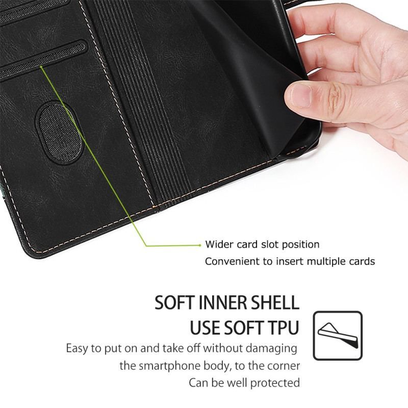 Flip Cover Moto G73 5G Imiteret Læder Bicolor Stilfuld