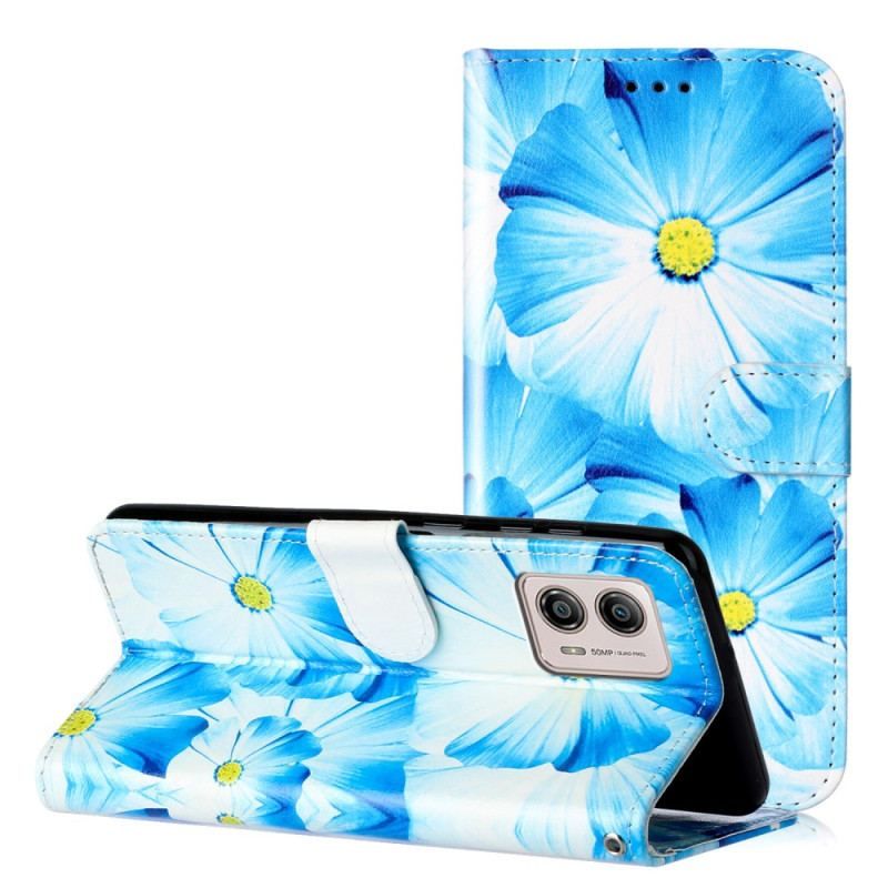 Flip Cover Moto G73 5G Intense Blomster