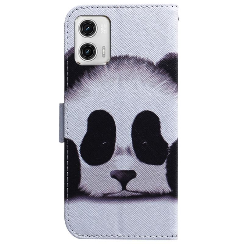 Flip Cover Moto G73 5G Med Snor Strappy Panda