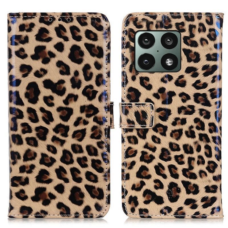 Flip Cover OnePlus 10 Pro 5G Almindelig Leopard