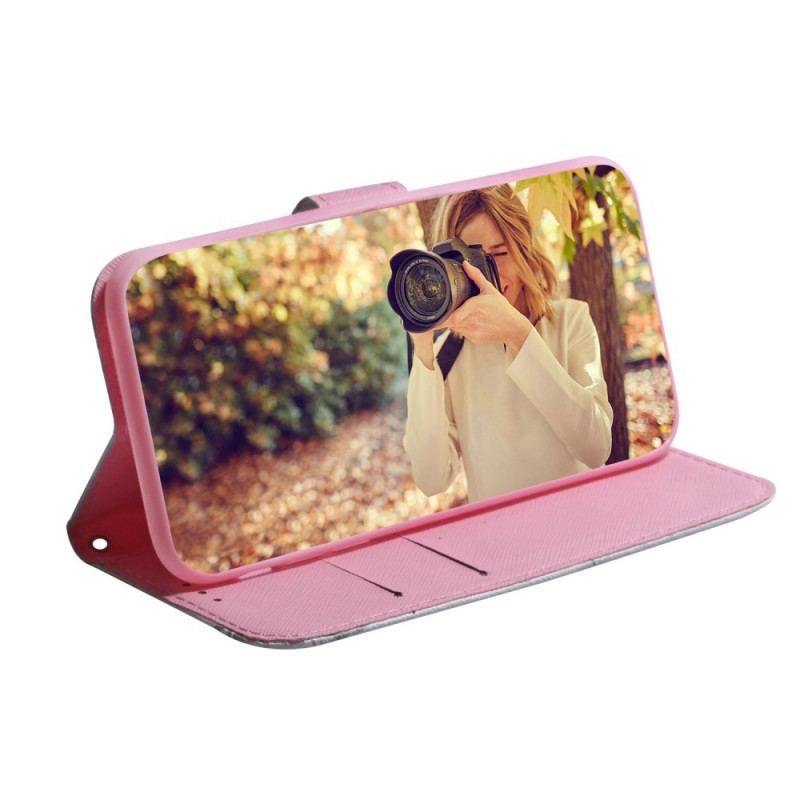 Flip Cover OnePlus 10 Pro 5G Blomst Støvet Pink