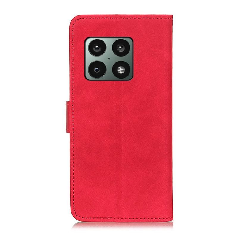 Flip Cover OnePlus 10 Pro 5G Mat Vintage Lædereffekt Khazneh