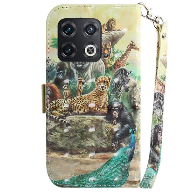 Flip Cover OnePlus 10 Pro 5G Med Snor Thong Safari