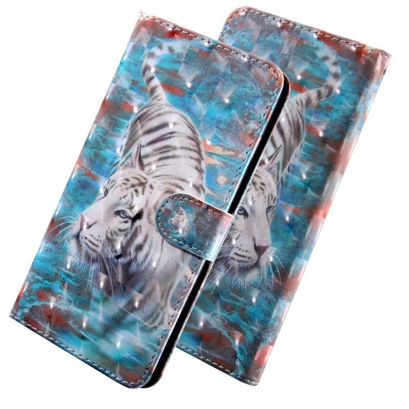 Flip Cover OnePlus 10 Pro 5G Med Snor Thong Tiger