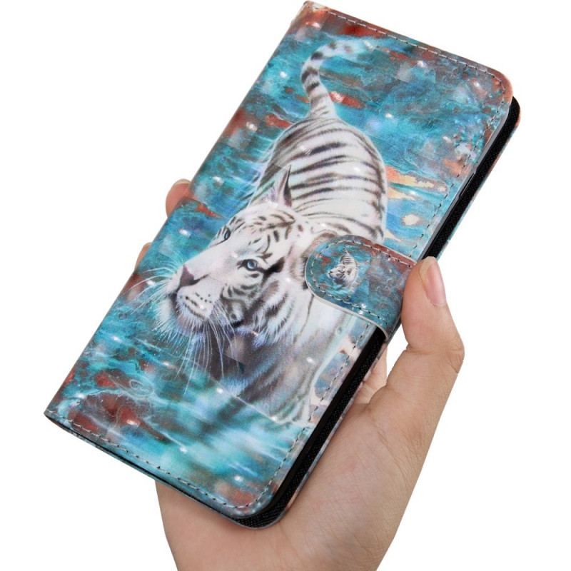 Flip Cover OnePlus 10 Pro 5G Med Snor Thong Tiger