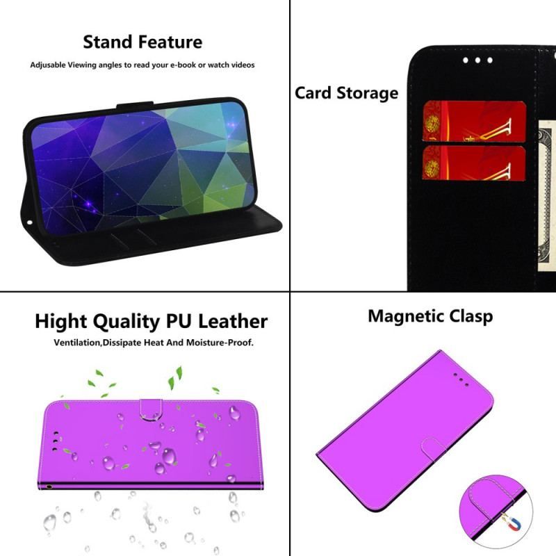 Flip Cover OnePlus 10 Pro 5G Spejlcover I Imiteret Læder
