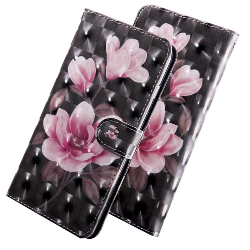 Flip Cover Oppo A54 5G / A74 5G Blomster Med Snor